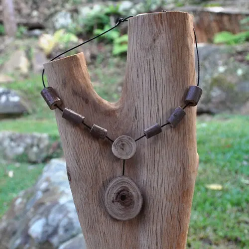 Custom made Eucalyptus wooden necklace