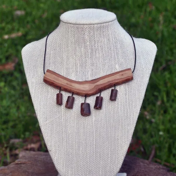 Eucalyptus branch necklace