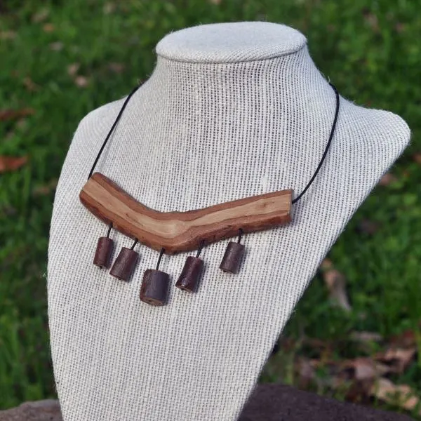 Eucalyptus branch necklace