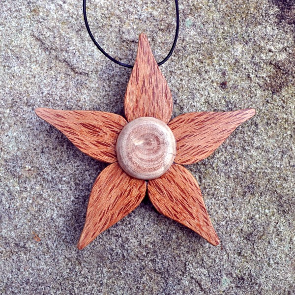 Five Point Star Forest Oak pendant necklace
